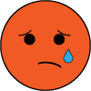 sad face with tear