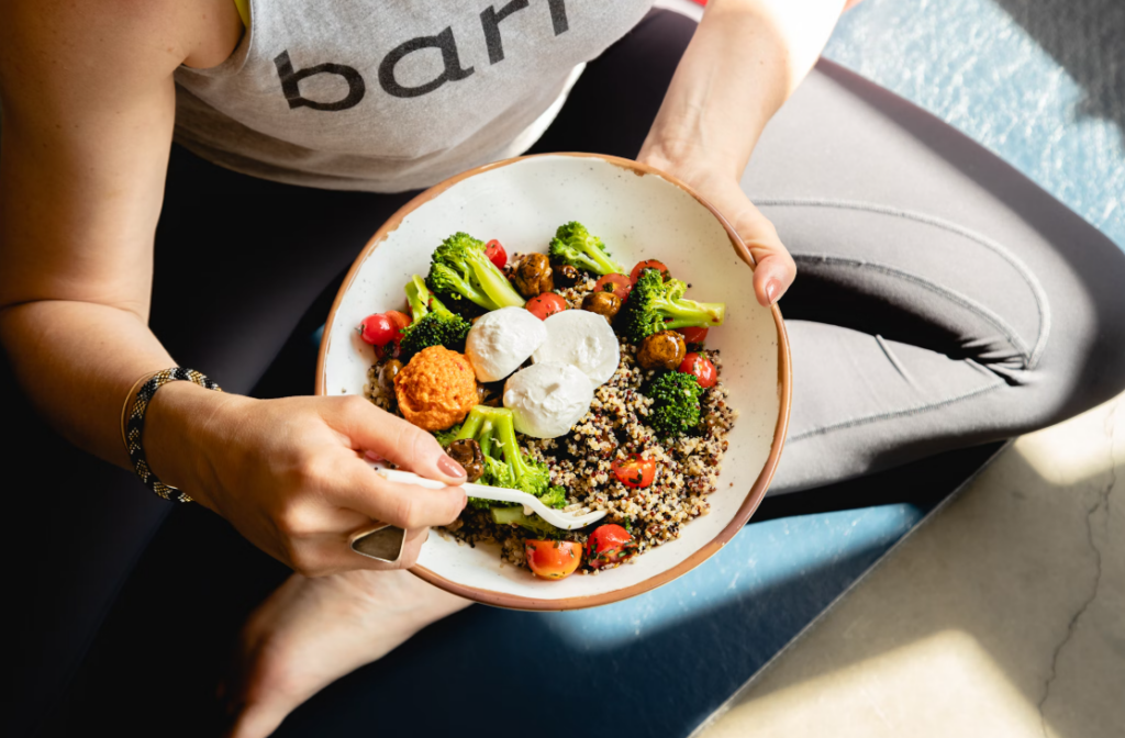 woman eating a healthy meal