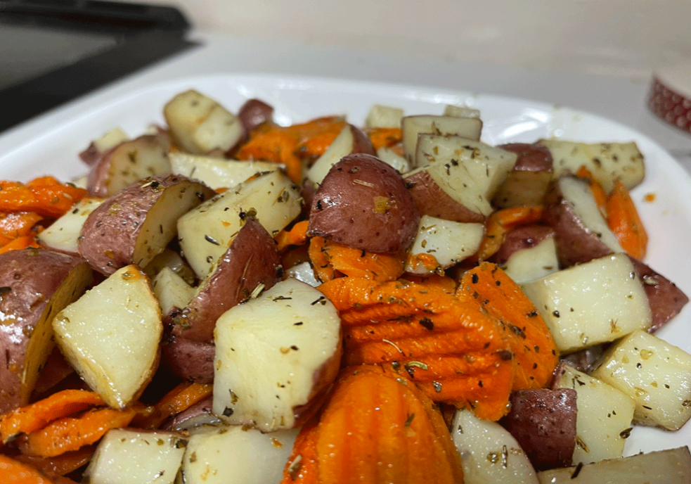 Roasted Potatoes and Carrots