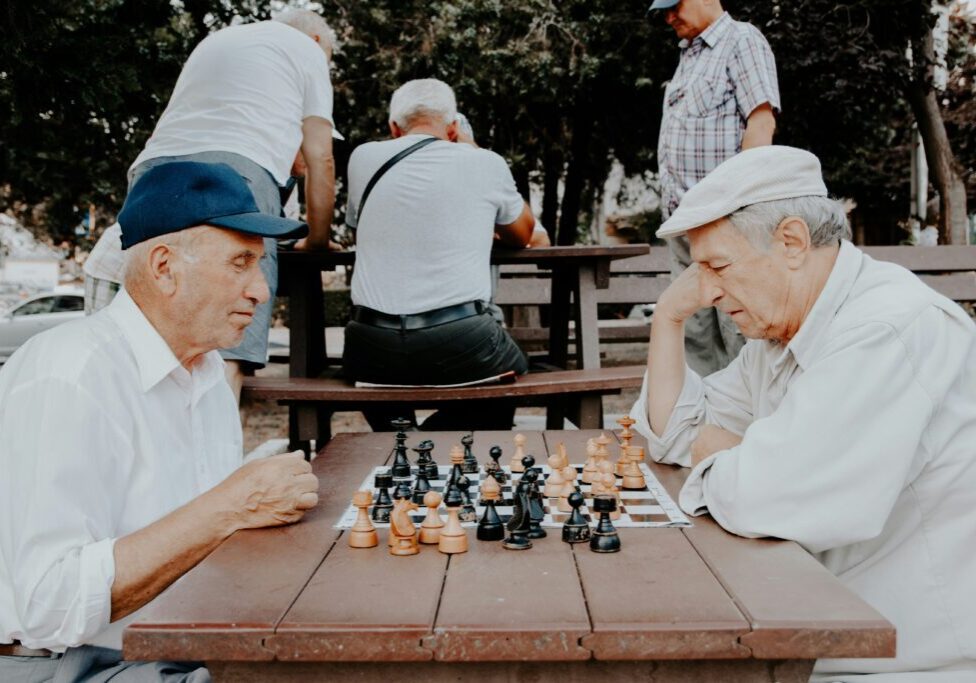 Two Men Playing Chess