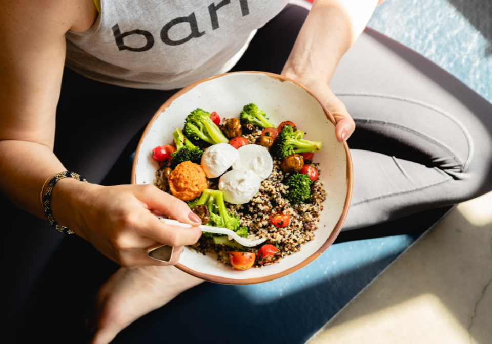 woman eating a healthy meal